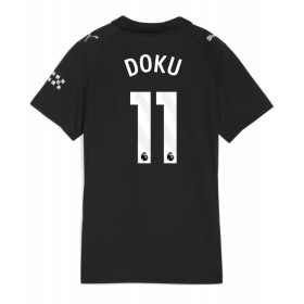 Dámské fotbalový oblečení Manchester City Jeremy Doku #11 Venkovní košile 2025-26 Krátkým Rukávem